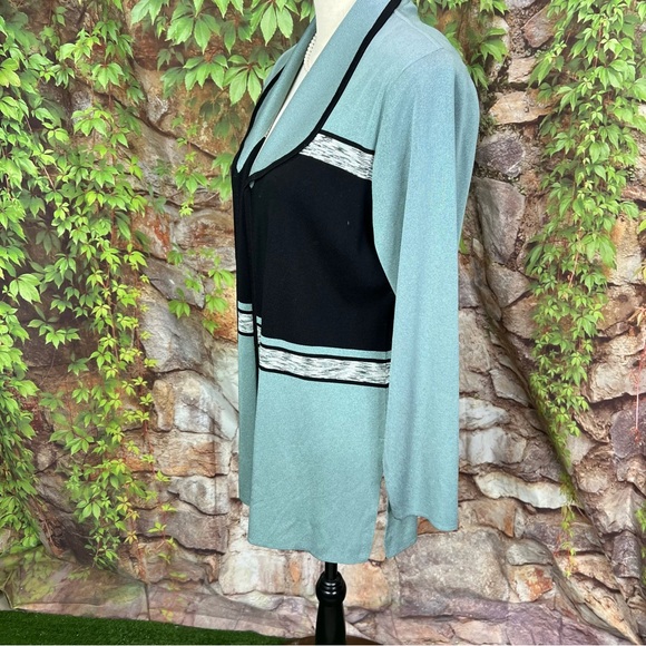 MISOOK Striped Open Sea-foam Cardigan, M - Picture 9 of 11